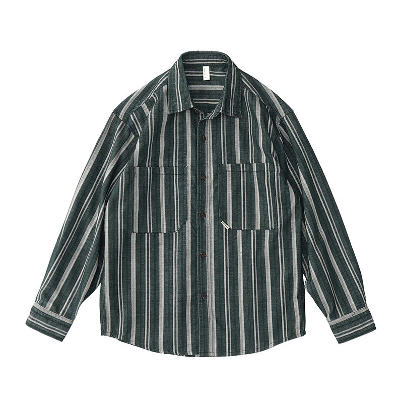 Men Japanese Vintage Artistic  - Corduroy Button Up Shirt Men recension och pris